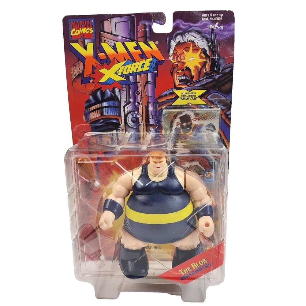 X-Men X-Force The Blob with Rubber Blubber Belly With Card ToyBiz 1995‎ - SEALED